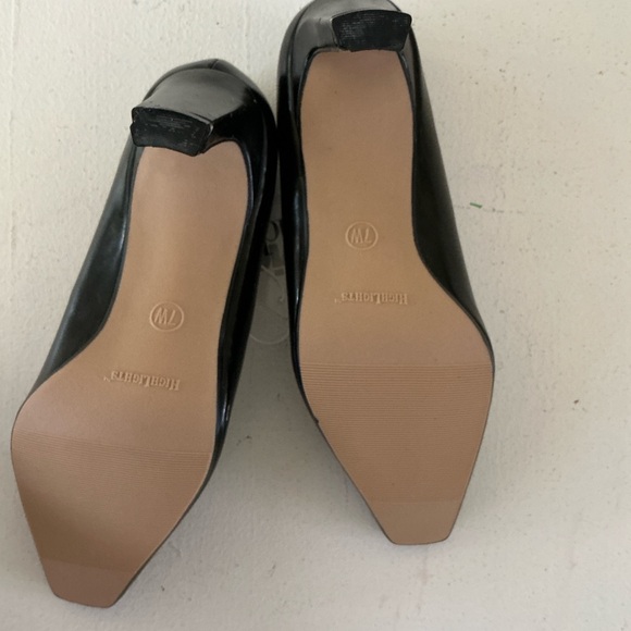 VINTAGE NEW BLACK HEELS 7 W - Picture 4 of 12